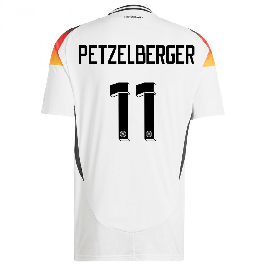 Femme Maillot Allemagne Ramona Petzelberger #11 Blanc Tenues Domicile 24-26 T-Shirt Suisse