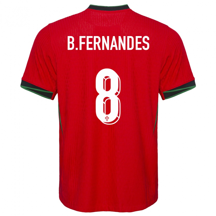 Damen Portugal Bruno Fernandes #8 Rot Heimtrikot Trikot 24-26 T-Shirt Schweiz