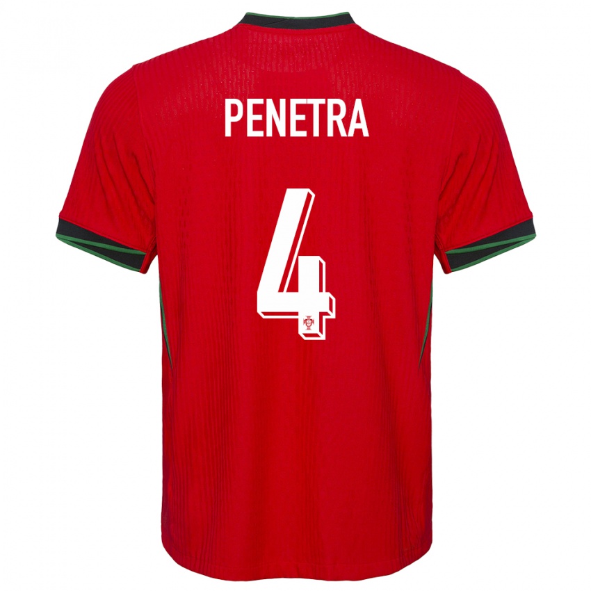 Damen Portugal Alexandre Penetra #4 Rot Heimtrikot Trikot 24-26 T-Shirt Schweiz