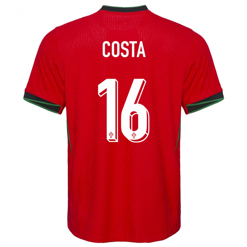 Damen Portugal David Costa #16 Rot Heimtrikot Trikot 24-26 T-Shirt Schweiz