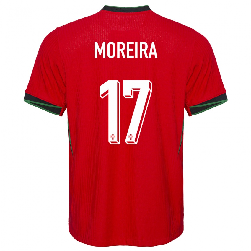Damen Portugal Afonso Moreira #17 Rot Heimtrikot Trikot 24-26 T-Shirt Schweiz