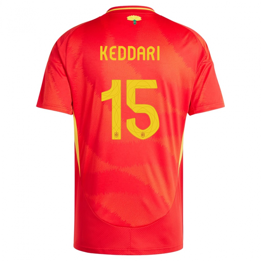 Damen Spanien Wassim Keddari #15 Rot Heimtrikot Trikot 24-26 T-Shirt Schweiz