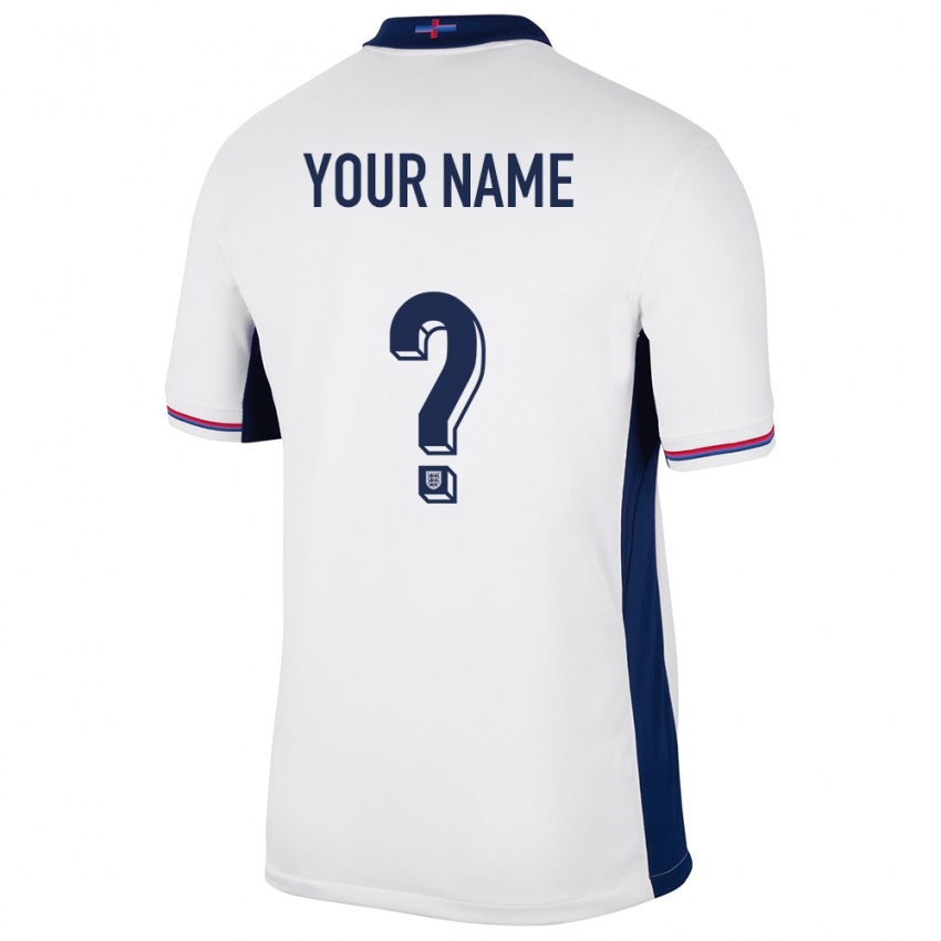 Damen England Ihren Namen #0 Weiß Heimtrikot Trikot 24-26 T-Shirt Schweiz
