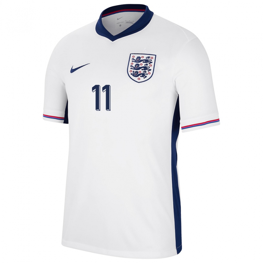 Femme Maillot Angleterre Phil Foden #11 Blanc Tenues Domicile 24-26 T-Shirt Suisse