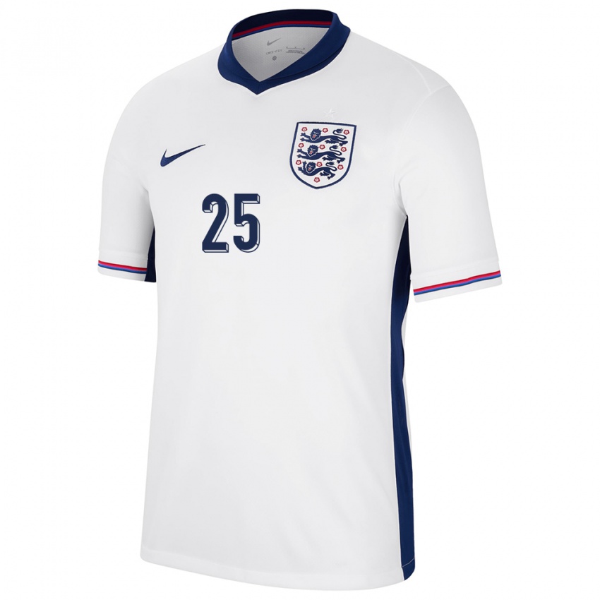 Femme Maillot Angleterre Adam Wharton #25 Blanc Tenues Domicile 24-26 T-Shirt Suisse