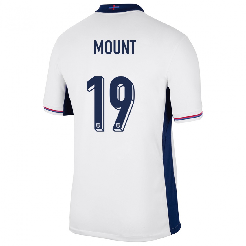 Femme Maillot Angleterre Mason Mount #19 Blanc Tenues Domicile 24-26 T-Shirt Suisse