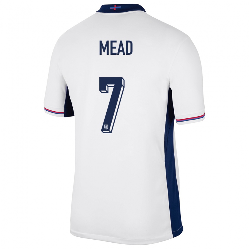 Damen England Beth Mead #7 Weiß Heimtrikot Trikot 24-26 T-Shirt Schweiz