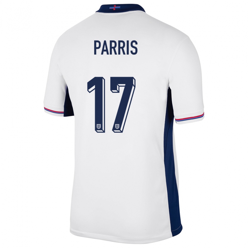 Femme Maillot Angleterre Nikita Parris #17 Blanc Tenues Domicile 24-26 T-Shirt Suisse