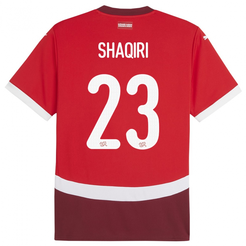 Damen Schweiz Xherdan Shaqiri #23 Rot Heimtrikot Trikot 24-26 T-Shirt Schweiz