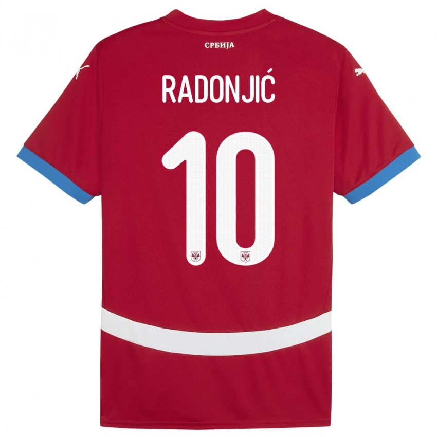 Damen Serbien Mateja Radonjic #10 Rot Heimtrikot Trikot 24-26 T-Shirt Schweiz