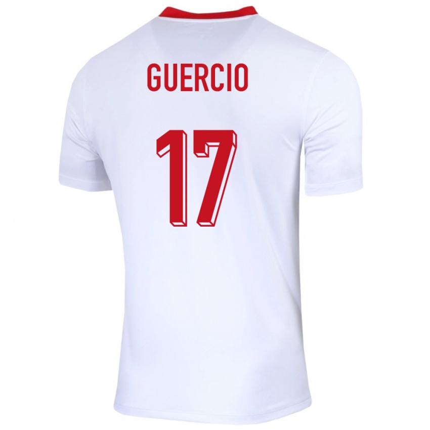 Femme Maillot Pologne Tomasso Guercio #17 Blanc Tenues Domicile 24-26 T-Shirt Suisse