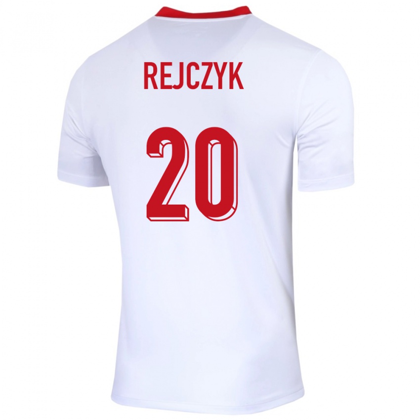 Femme Maillot Pologne Filip Rejczyk #20 Blanc Tenues Domicile 24-26 T-Shirt Suisse