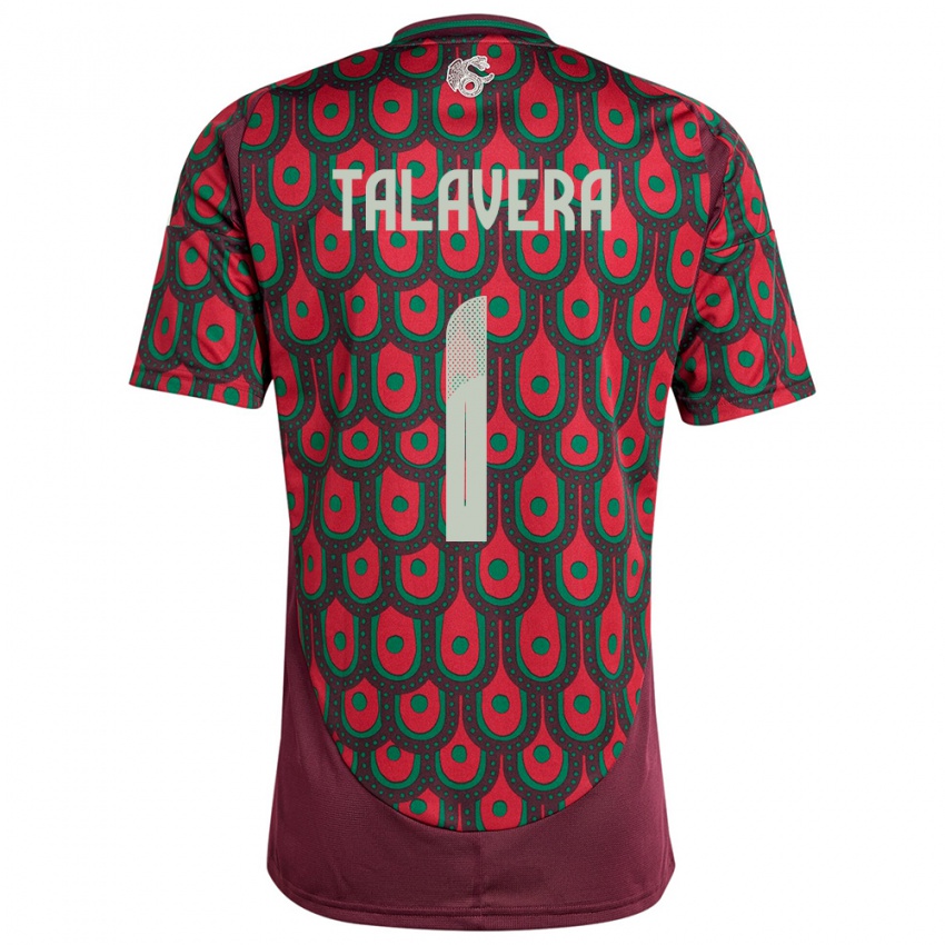 Damen Mexiko Alfredo Talavera #1 Kastanienbraun Heimtrikot Trikot 24-26 T-Shirt Schweiz