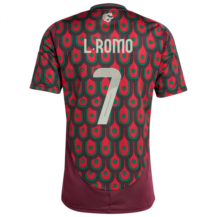 Damen Mexiko Luis Romo #7 Kastanienbraun Heimtrikot Trikot 24-26 T-Shirt Schweiz