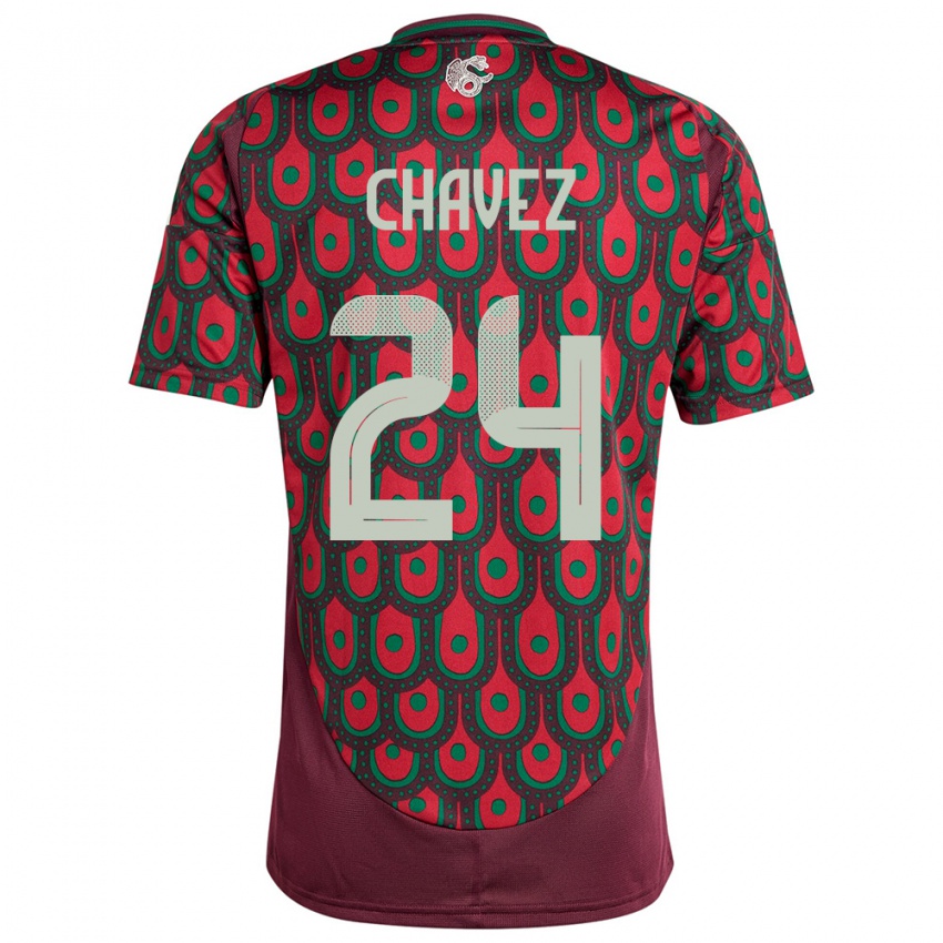Damen Mexiko Luis Chavez #24 Kastanienbraun Heimtrikot Trikot 24-26 T-Shirt Schweiz