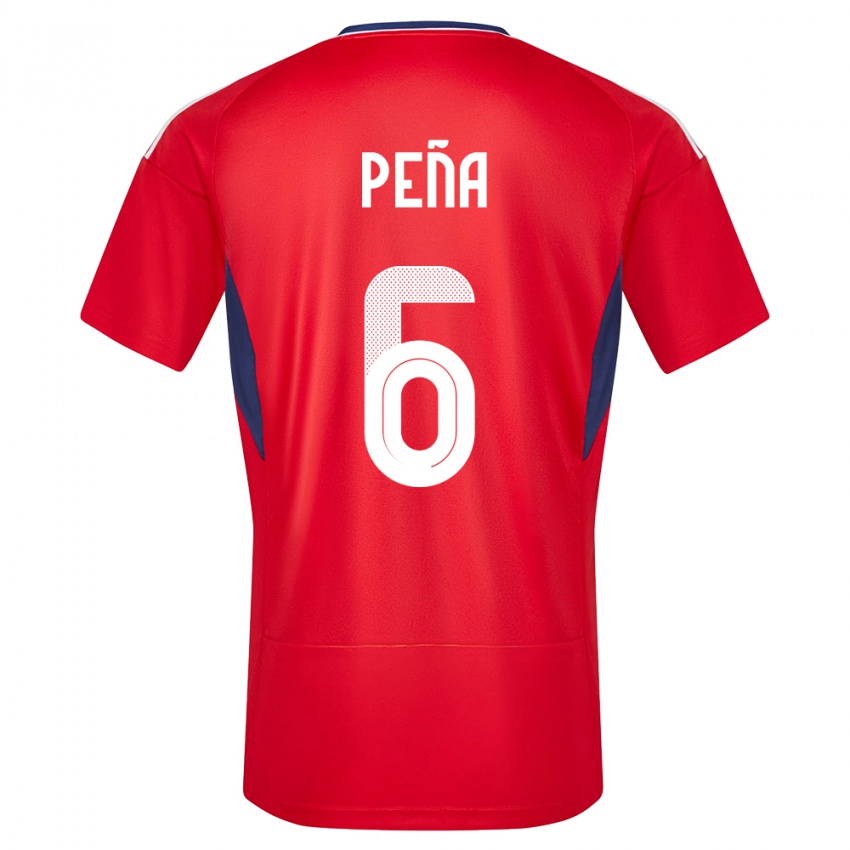 Damen Costa Rica Ricardo Pena #6 Rot Heimtrikot Trikot 24-26 T-Shirt Schweiz