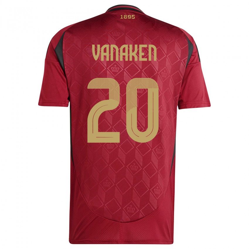 Damen Belgien Hans Vanaken #20 Burgund Heimtrikot Trikot 24-26 T-Shirt Schweiz