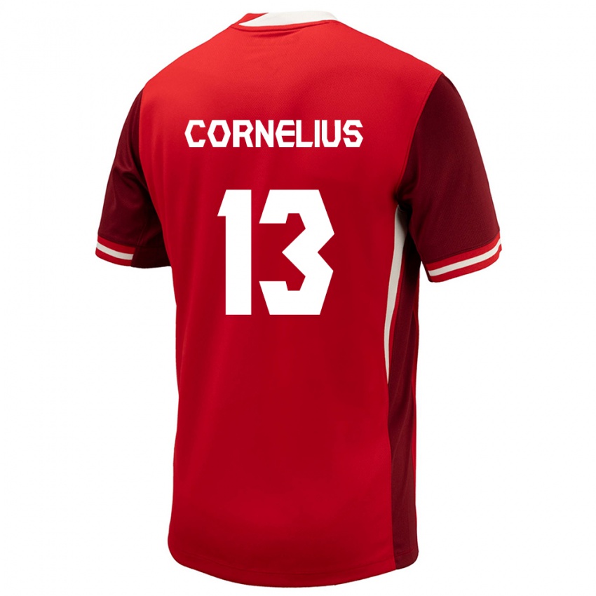 Damen Kanada Derek Cornelius #13 Rot Heimtrikot Trikot 24-26 T-Shirt Schweiz