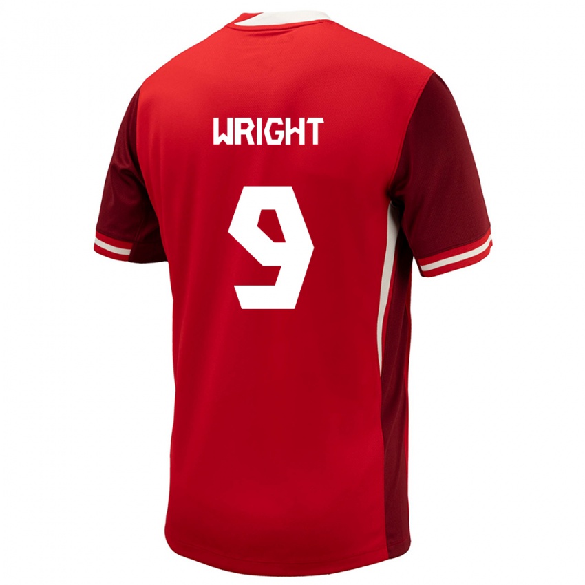 Damen Kanada Lowell Wright #9 Rot Heimtrikot Trikot 24-26 T-Shirt Schweiz