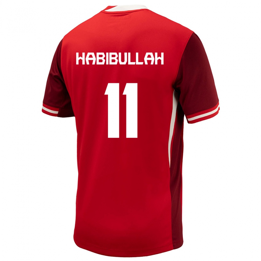 Damen Kanada Kamron Habibullah #11 Rot Heimtrikot Trikot 24-26 T-Shirt Schweiz