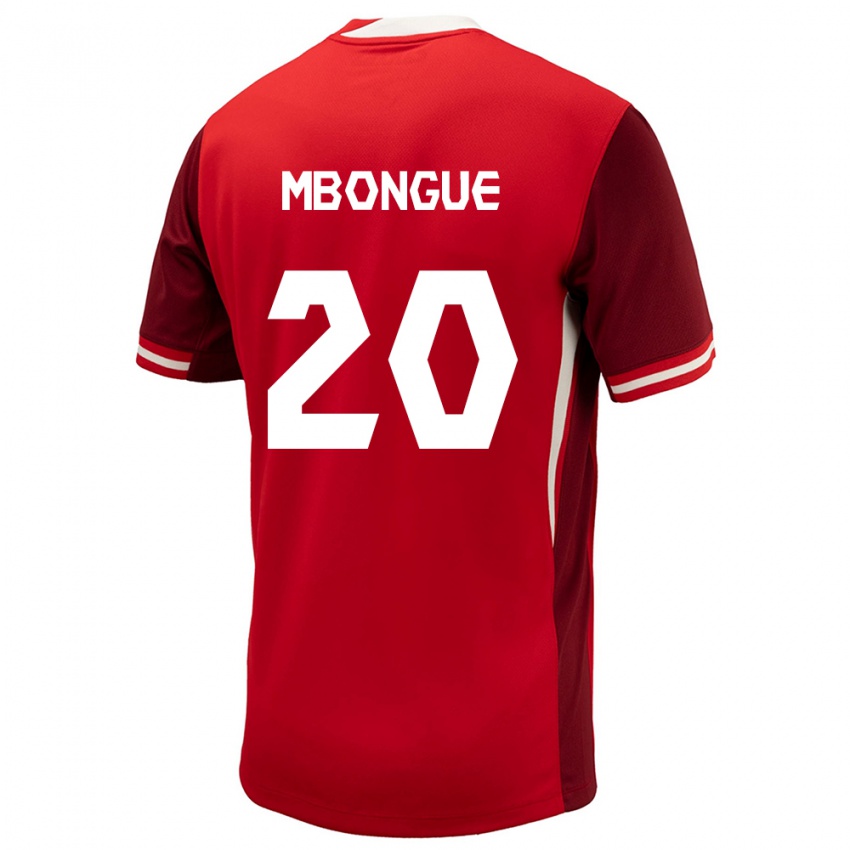 Damen Kanada Hugo Mbongue #20 Rot Heimtrikot Trikot 24-26 T-Shirt Schweiz