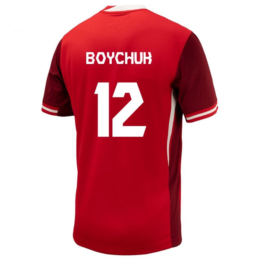 Damen Kanada Tanya Boychuk #12 Rot Heimtrikot Trikot 24-26 T-Shirt Schweiz