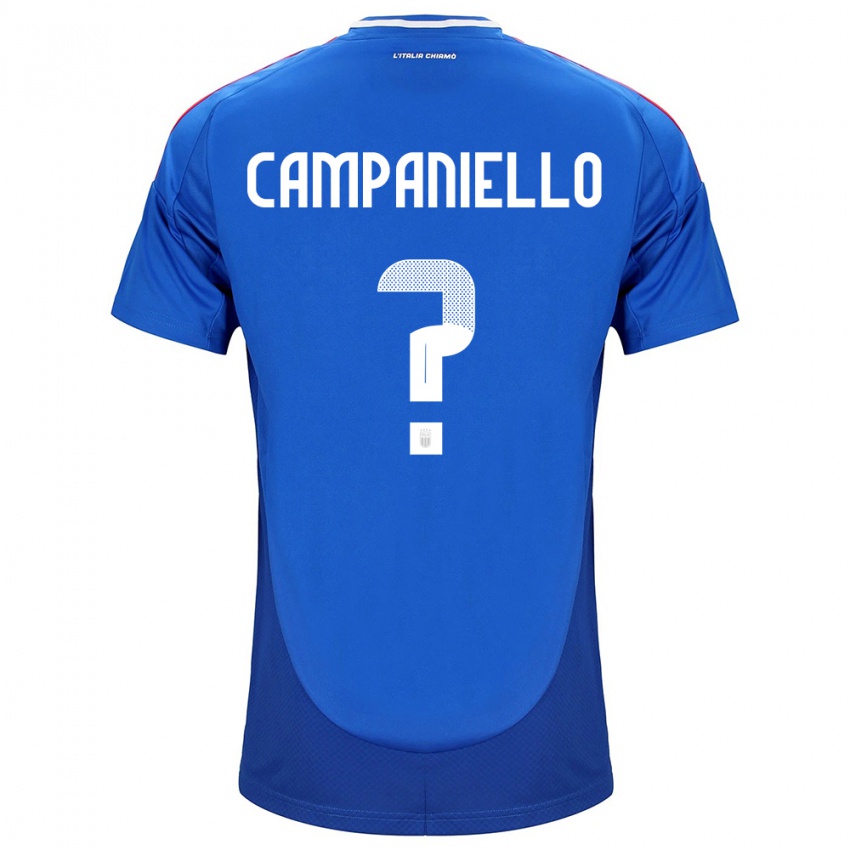 Damen Italien Thomas Campaniello #0 Blau Heimtrikot Trikot 24-26 T-Shirt Schweiz