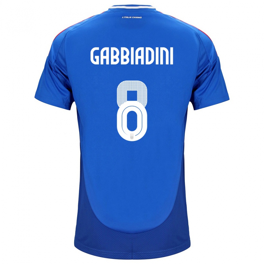 Damen Italien Melania Gabbiadini #8 Blau Heimtrikot Trikot 24-26 T-Shirt Schweiz