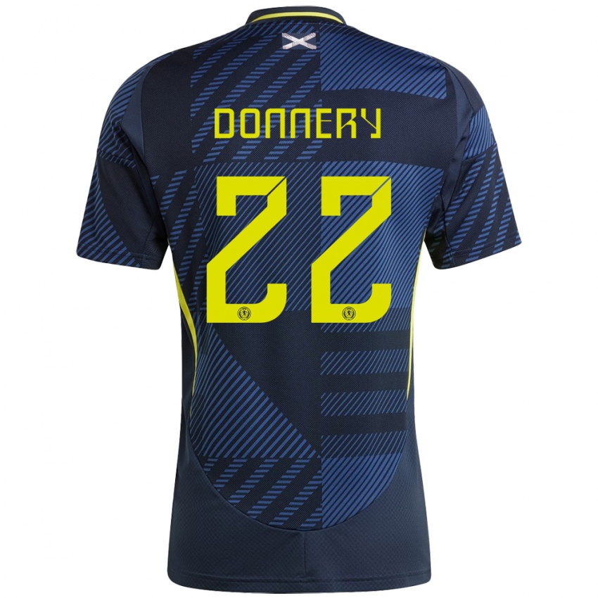 Damen Schottland Julian Donnery #22 Dunkelblau Heimtrikot Trikot 24-26 T-Shirt Schweiz