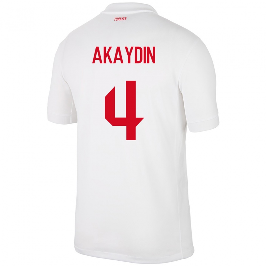 Damen Türkei Samet Akaydin #4 Weiß Heimtrikot Trikot 24-26 T-Shirt Schweiz