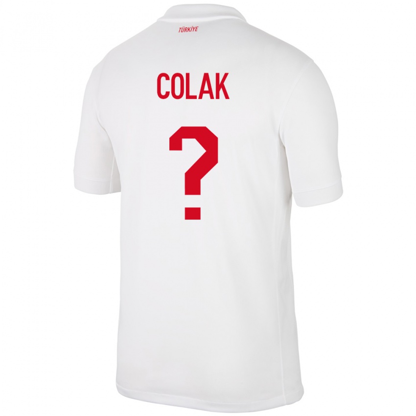 Damen Türkei Furkan Çolak #0 Weiß Heimtrikot Trikot 24-26 T-Shirt Schweiz