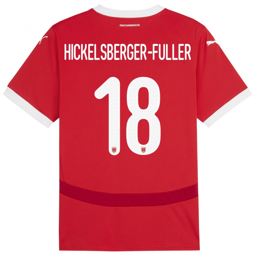 Damen Österreich Julia Hickelsberger-Füller #18 Rot Heimtrikot Trikot 24-26 T-Shirt Schweiz