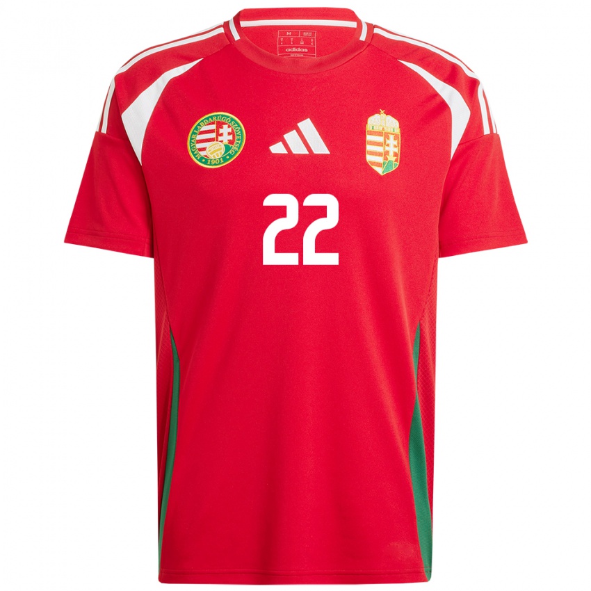 Damen Ungarn Balázs Tóth #22 Rot Heimtrikot Trikot 24-26 T-Shirt Schweiz