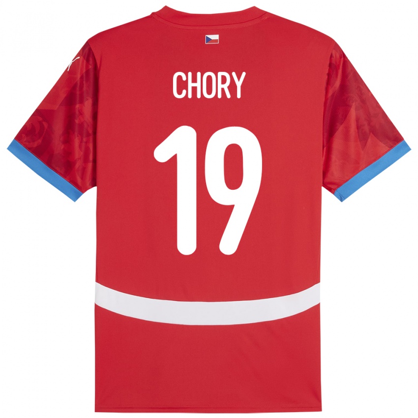 Damen Tschechien Tomas Chory #19 Rot Heimtrikot Trikot 24-26 T-Shirt Schweiz