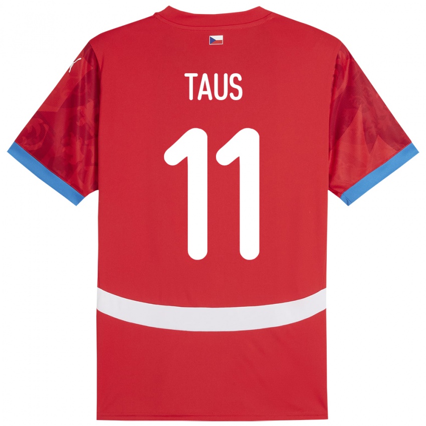 Damen Tschechien Martin Taus #11 Rot Heimtrikot Trikot 24-26 T-Shirt Schweiz