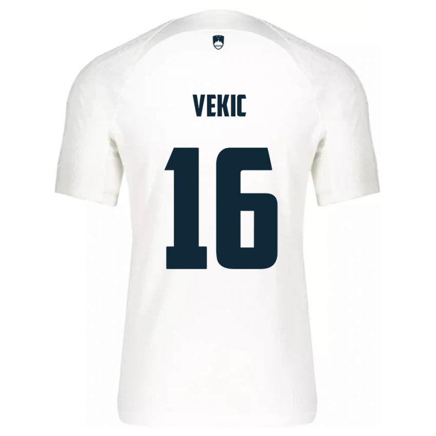 Damen Slowenien Igor Vekic #16 Weiß Heimtrikot Trikot 24-26 T-Shirt Schweiz