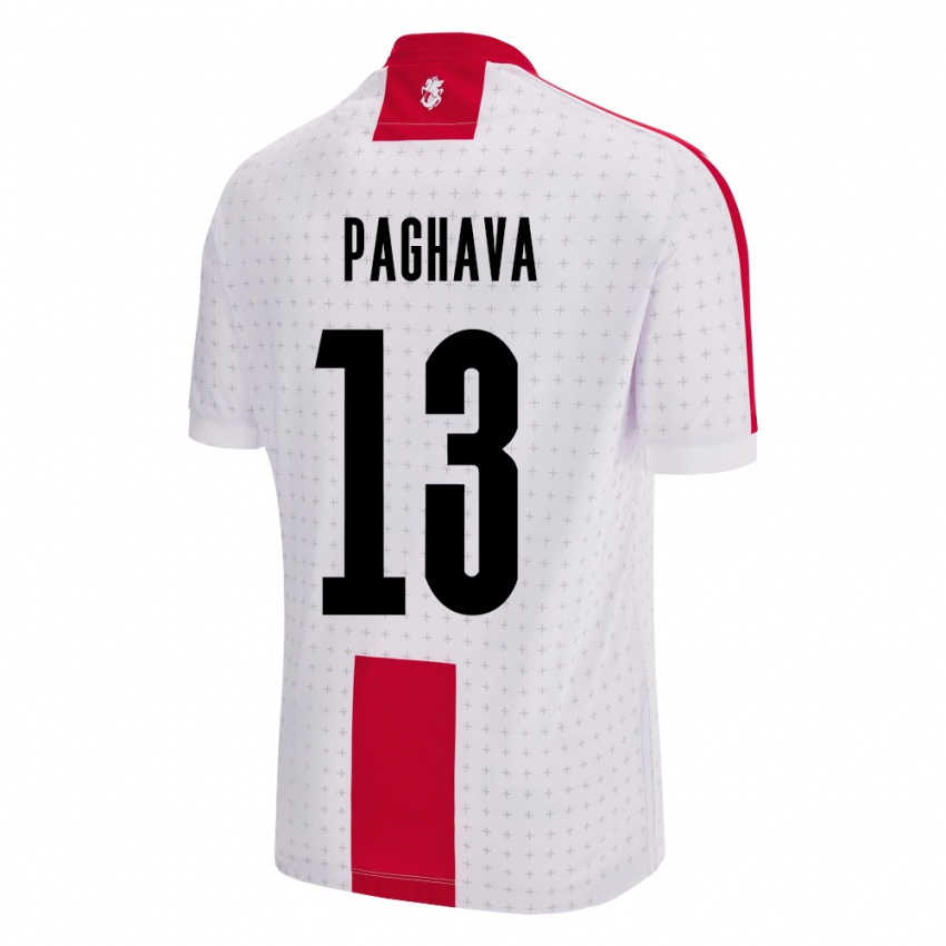 Damen Georgien Davit Paghava #13 Weiß Heimtrikot Trikot 24-26 T-Shirt Schweiz