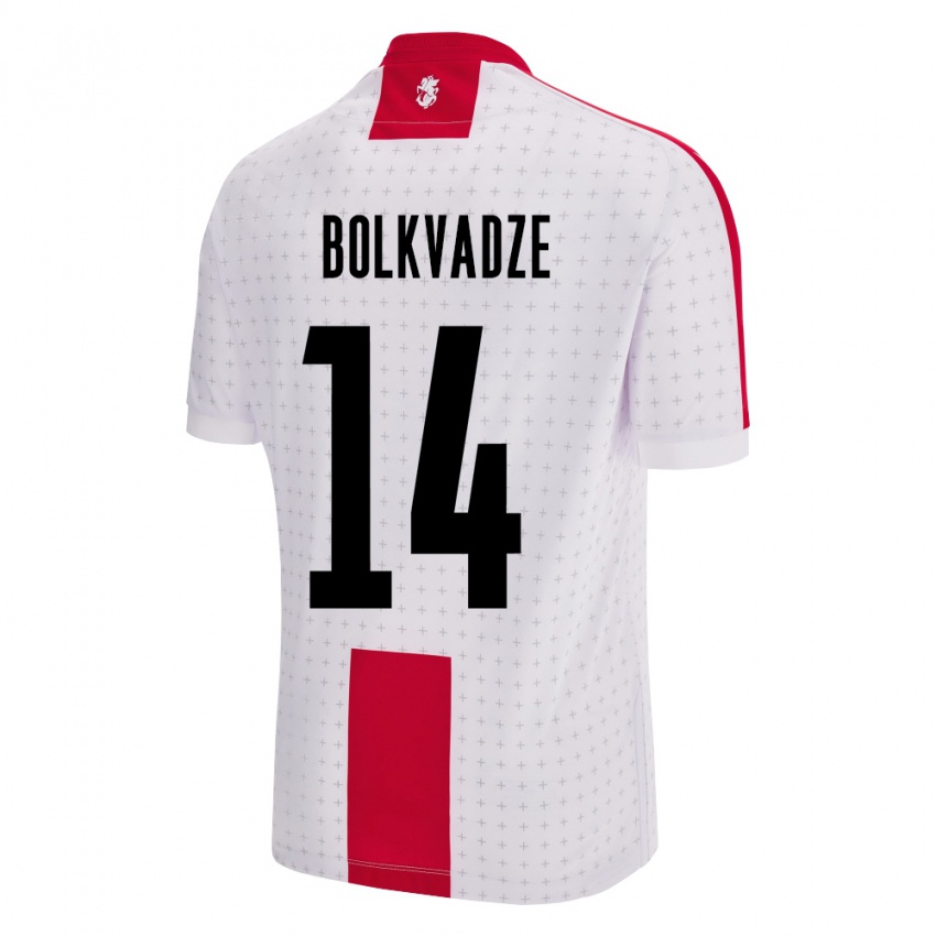 Damen Georgien Anastasia Bolkvadze #14 Weiß Heimtrikot Trikot 24-26 T-Shirt Schweiz