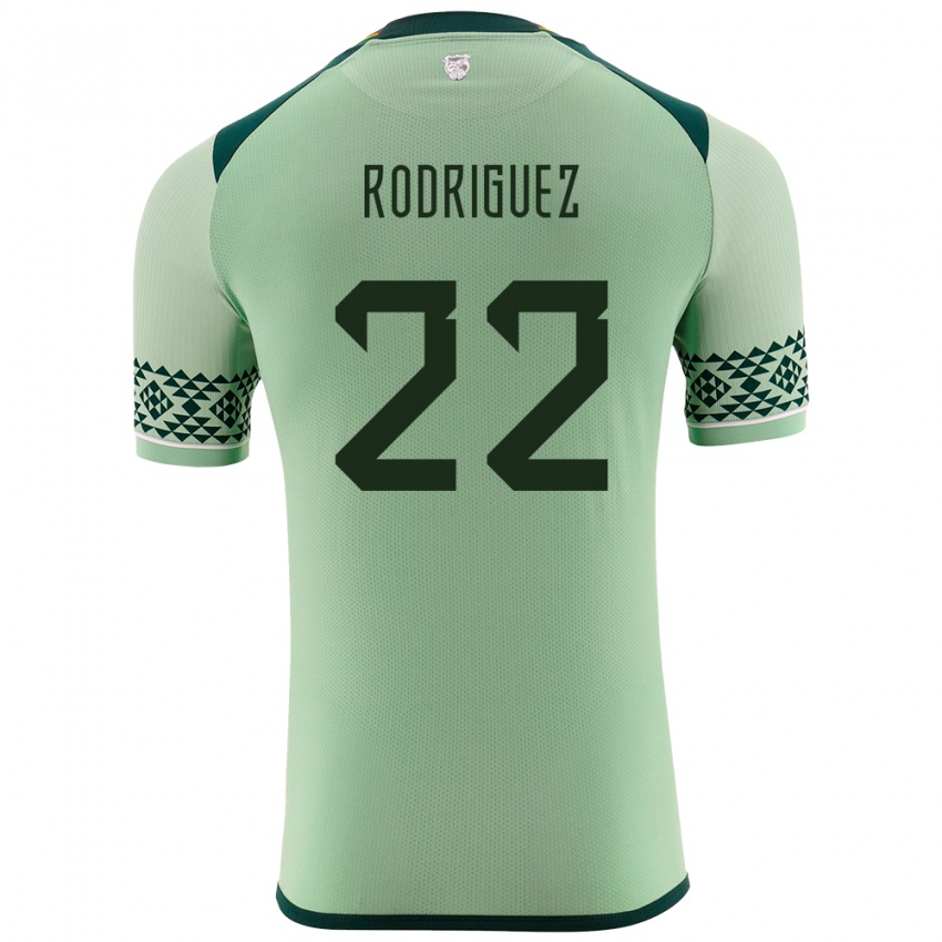 Damen Bolivien Carlitos Rodriguez #22 Hellgrün Heimtrikot Trikot 24-26 T-Shirt Schweiz