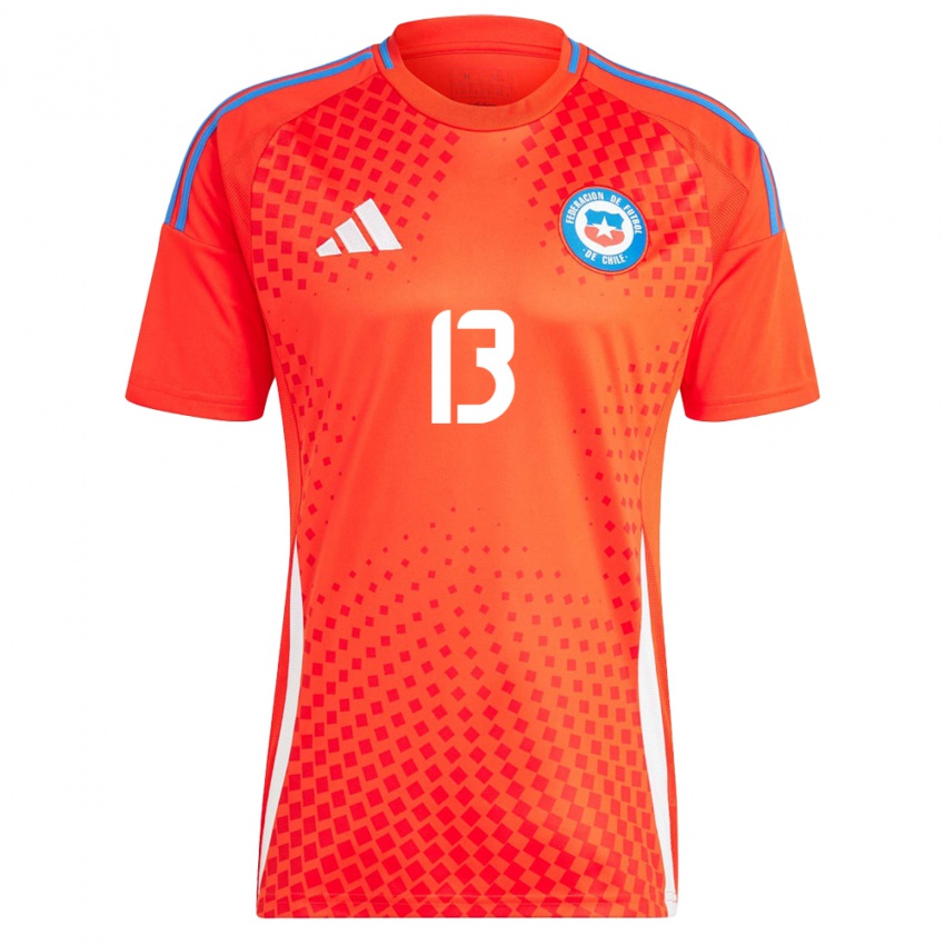 Damen Chile Anaís Cifuentes #13 Rot Heimtrikot Trikot 24-26 T-Shirt Schweiz