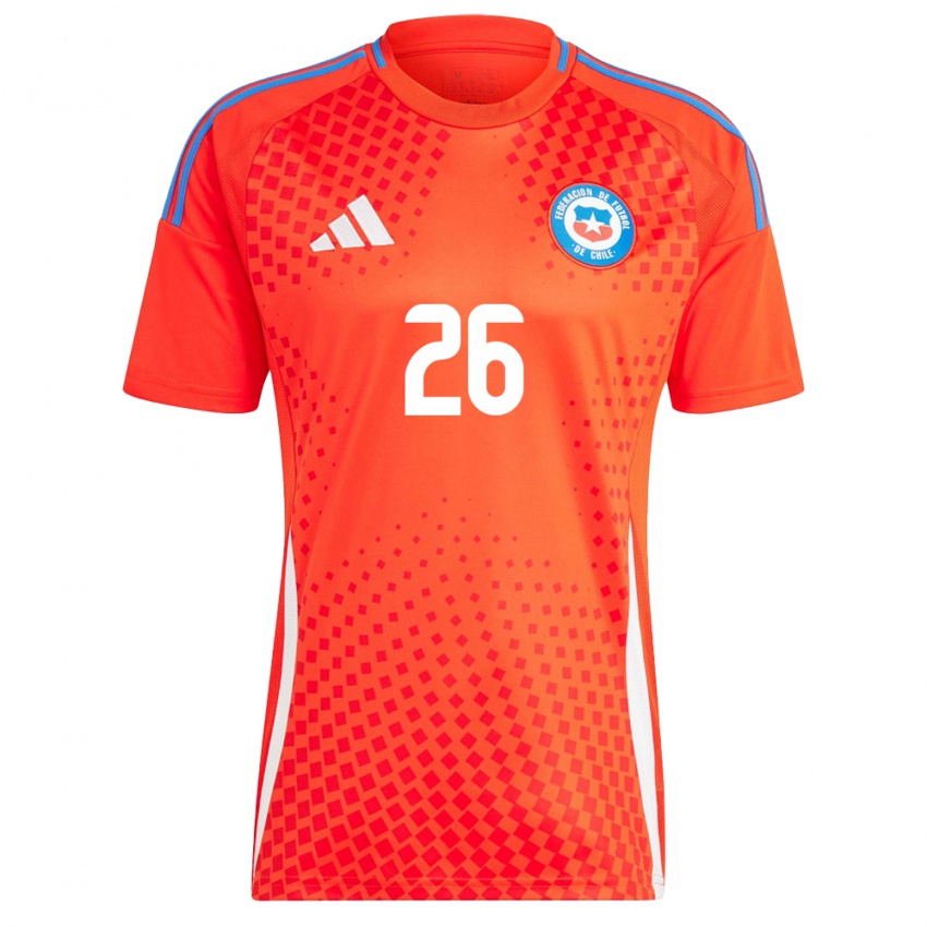 Damen Chile Nicolás Fernández #26 Rot Heimtrikot Trikot 24-26 T-Shirt Schweiz