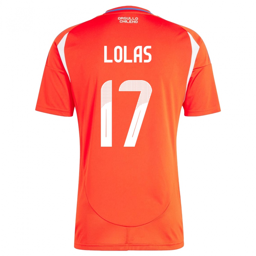 Damen Chile Manuel Lolas #17 Rot Heimtrikot Trikot 24-26 T-Shirt Schweiz