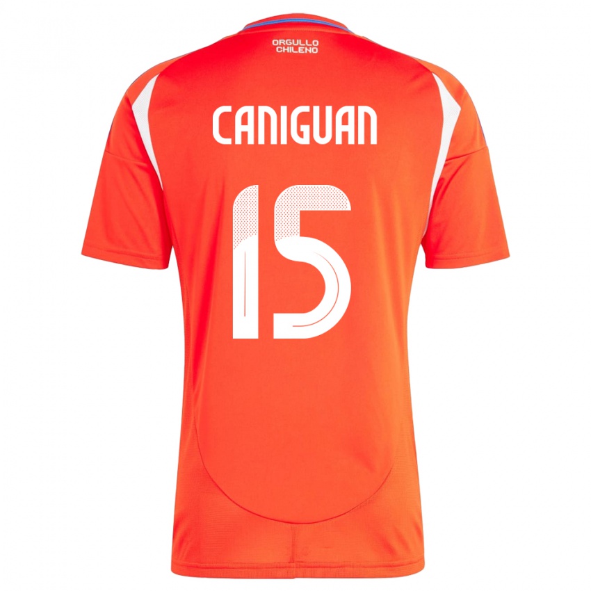 Damen Chile Franchesca Caniguán #15 Rot Heimtrikot Trikot 24-26 T-Shirt Schweiz