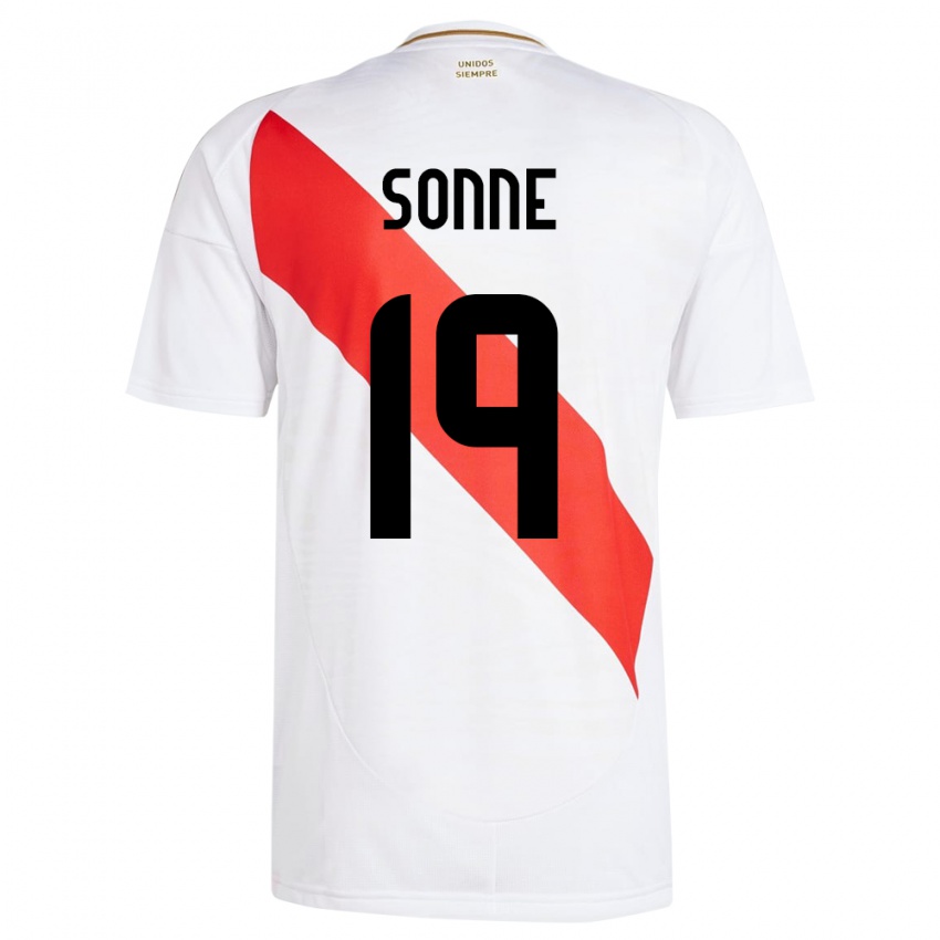 Damen Peru Oliver Sonne #19 Weiß Heimtrikot Trikot 24-26 T-Shirt Schweiz