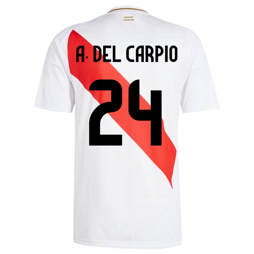 Damen Peru Annie Del Carpio #24 Weiß Heimtrikot Trikot 24-26 T-Shirt Schweiz