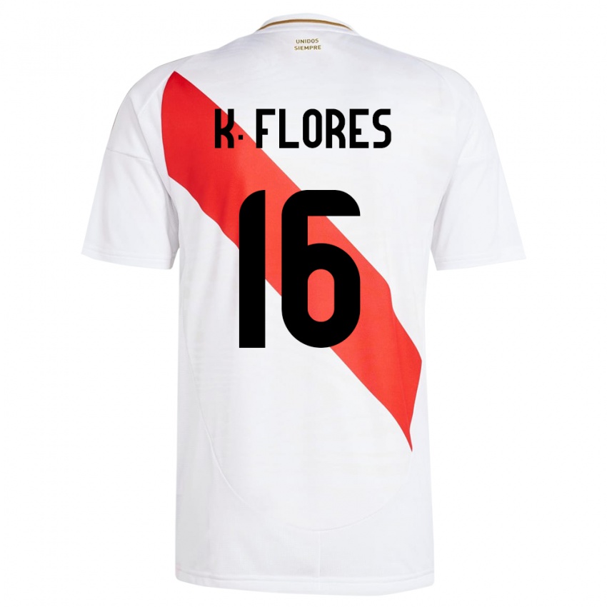 Damen Peru Kimbherly Flores #16 Weiß Heimtrikot Trikot 24-26 T-Shirt Schweiz