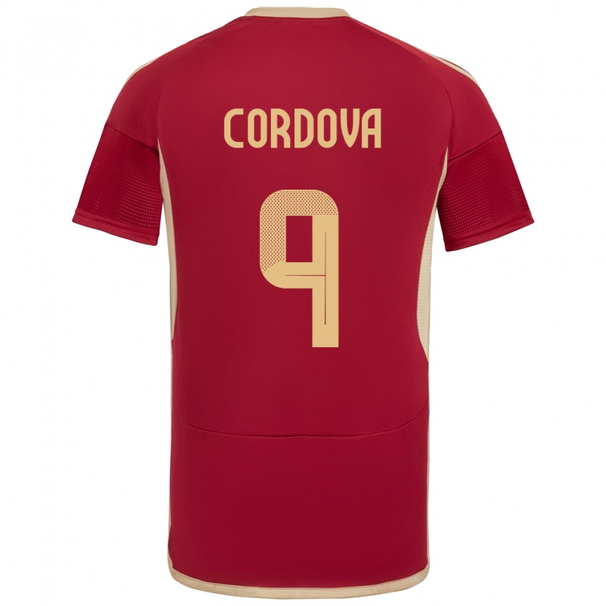 Damen Venezuela Sergio Córdova #9 Burgund Heimtrikot Trikot 24-26 T-Shirt Schweiz