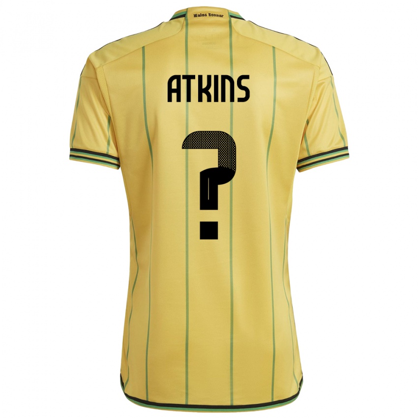 Damen Jamaika Maliah Atkins #0 Gelb Heimtrikot Trikot 24-26 T-Shirt Schweiz