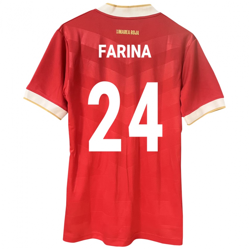 Damen Panama Edgardo Fariña #24 Rot Heimtrikot Trikot 24-26 T-Shirt Schweiz