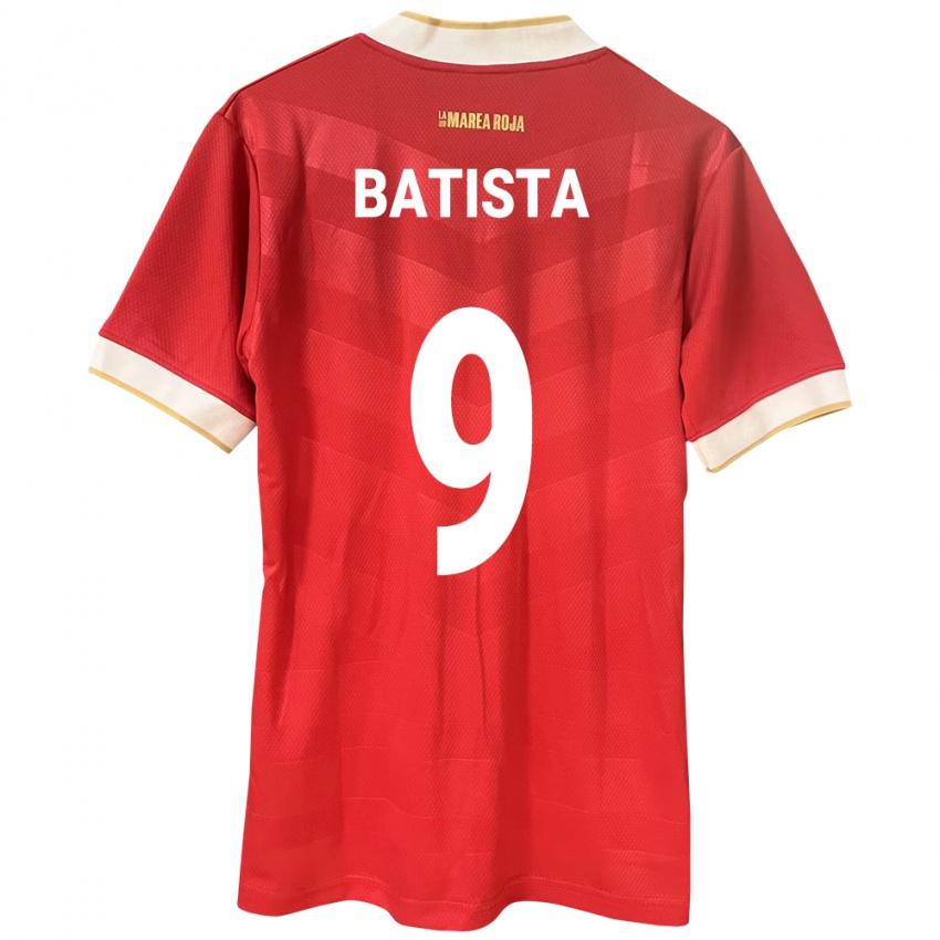 Damen Panama Yanixa Batista #9 Rot Heimtrikot Trikot 24-26 T-Shirt Schweiz